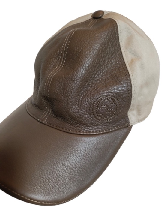Woman\'s Gucci Leather & Cotton Baseball Cap L main image 6